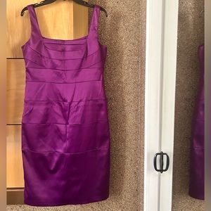 Sangria Purple Cocktail Party Dress Women’s Size 12 NWT Stretch Lined